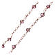 AMEN rosary 925 silver with rosé finish violet crystals round beads s3