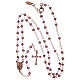 Rosario AMEN arg 925 rosé cristalli viola zirconi bianchi grano tondo s4