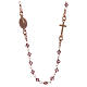 AMEN rosary in pink 925 silver with purple crystals  s1