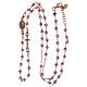 AMEN rosary in pink 925 silver with purple crystals  s3