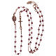 AMEN rosary in pink 925 silver with purple crystals and white rhinestones s3
