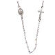 Rosary necklace in 925 silver and transparent crystals s1