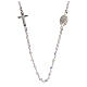 Rosary necklace in 925 silver and transparent crystals s2