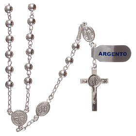 Saint Benedict rosary 925 silver