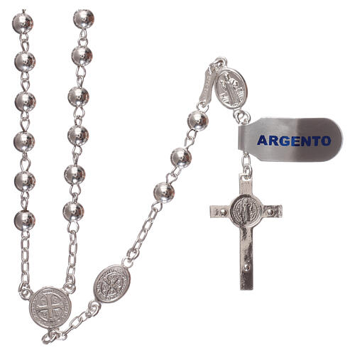 Saint Benedict rosary 925 silver 2