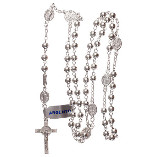 Saint Benedict rosary 925 silver 4