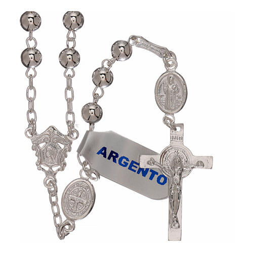 Saint Benedict rosary 925 silver 5
