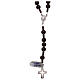 Rosary for man, 925 silver and ebony-wood s1