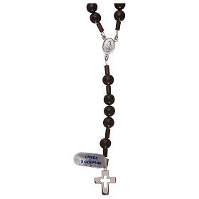 Rosary for man ebony and 925 silver