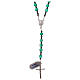Rosary in 925 silver and green agate s1