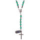 Rosary in 925 silver and green agate s2