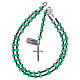 Rosary in 925 silver and green agate s4