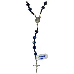 Rosary in 925 silver and lapis