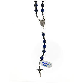 Rosary in 925 silver and lapis