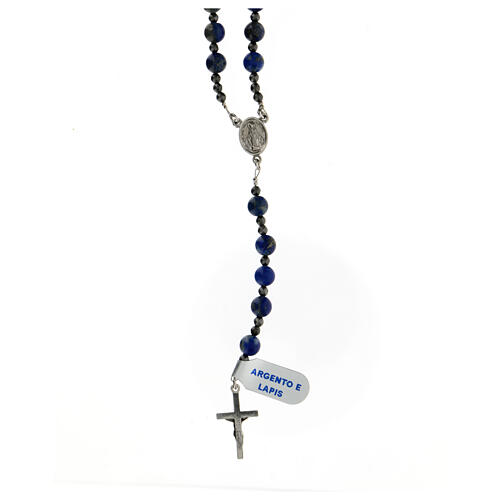 Rosary in 925 silver and lapis 2