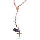 Rosary in rosé 925 silver and rose quartz s2