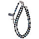 Rosary 925 silver and black satin-finished crystal s3