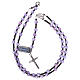 Crystal rosary satin-finished lilac beads and 925 silver s4
