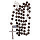 Rosary with wooden beads and cross in 925 silver s4