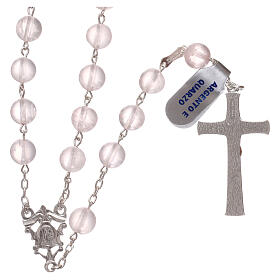 Rosary in quartz and 925 silver