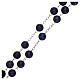 Rosary lapis lazuli beads with cross and medal of 925 silver s3