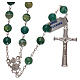 Rosary with cross in 925 silver and jade beads s1