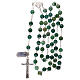 Rosary with cross in 925 silver and jade beads s4
