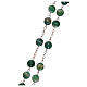 Rosary cross and medal 925 silver and jade beads s3