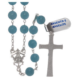 Rosary in angelite and 925 silver