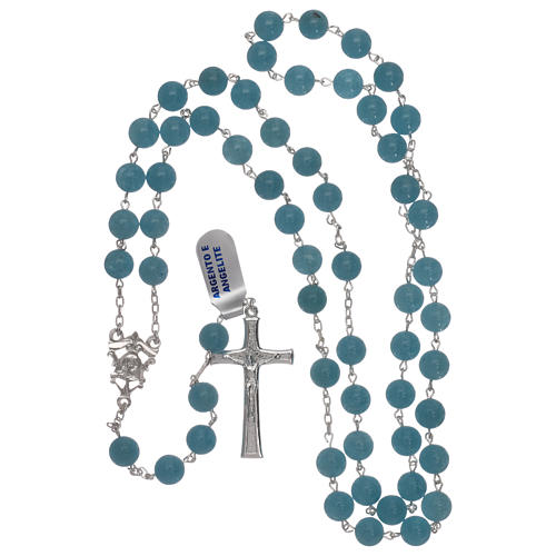 Rosario angelite e argento 925 4