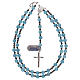 Rosary cross and medal 925 silver angelite and hematite beads s4