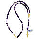 Rosary in amethyst and hematite with golden cross s4