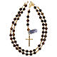 Tiger eye beads rosary and 925 silver cross with hematite s4