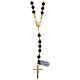Rosary 925 gold-plated silver and volcanic lava with hematite s1