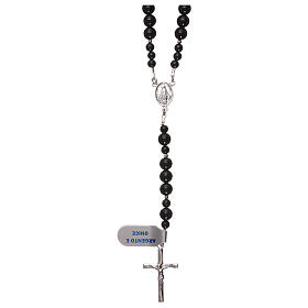 Rosary in onyx and 925 silver