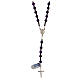 Rosary with cross in 925 silver and amethyst s1