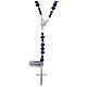 Rosary in 925 silver and lapis grains s1