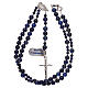 Rosary in 925 silver and lapis grains s4