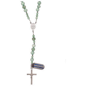 Rosenkranz aus 925er Silber und grünen Perlen aus Aventurin