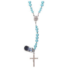 Rosary in 925 silver and turquoise stone