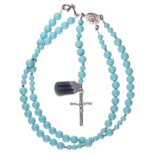Rosary in 925 silver and turquoise stone 4