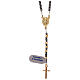 Rosary in gilded 925 silver, burnished and golden hematite s1