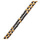 Rosary 925 gold-plated silver burnished and golden hematite s3