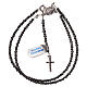 Rosary with cross and hematite in 925 silver and grey s4