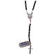 Rosario croce ed ematite argento 925 e grigio s1