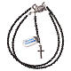 Rosario croce ed ematite argento 925 e grigio s4