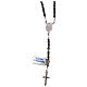 Rosary silver cross and grey hematite beads s2