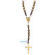 Rosary of 925 gold-plated silver with hexagonal beads and brown hematite s2