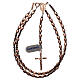 Rosary 925 silver rosé finish hewagonal beads and hematite s4