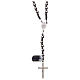 Rosary of 925 rhodium-plated silver and grey hematite s2